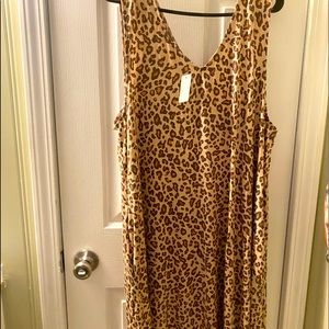 XXL Maurice’s Cheetah tank dress with pockets